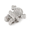 Brass Micro Pave Cubic Zirconia Slide Charms ZIRC-I068-27P-2