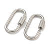 304 Stainless Steel Screw Carabiner Lock Charms STAS-C092-04E-P-2