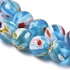 Round Millefiori Glass Beads Strands LK-P001-13-3