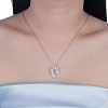 925 Sterling Silver Pendant Necklaces NJEW-BB30226-3
