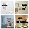 Plants Pattern Iron Wall Mounted Hook Hangers HJEW-WH0018-040-6