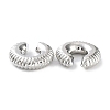 Brass Ring Cuff Earrings EJEW-D088-20P-2