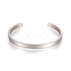 304 Stainless Steel Cuff Bangles STAS-I110-10-4mm-2