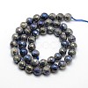 Electroplate Natural Labradorite Beads Strands G-L150-12mm-01-2