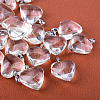 Heart Alloy Glass Pendants GLAA-Q049-20mm-01P-1