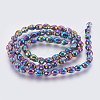 Electroplated Non-magnetic Synthetic Hematite Bead Strand X-G-E495-06G-2