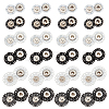 24 Sets 6 Style Zinc Alloy Snap Buttons BUTT-NB0001-49-1