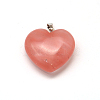 Heart Natural & Synthetic Mixed Stone Pendants G-Q355-M-4