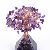 Natural Amethyst Chips and Gemstone pedestal Display Decorations G-S282-08-2