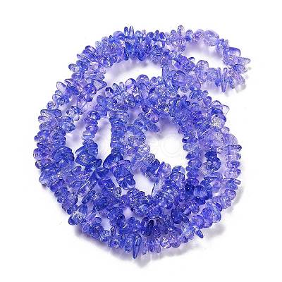 Transparent Crackle Glass Beads Strands GLAA-U004-01N-1