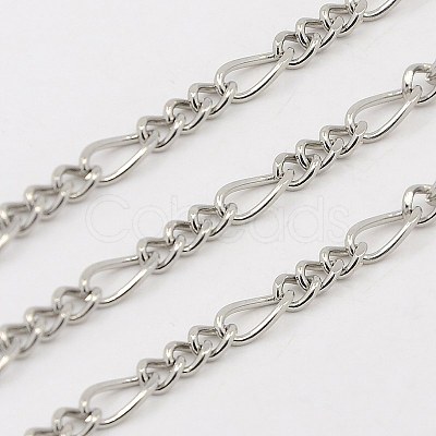 Tarnish Resistant 304 Stainless Steel Figaro Chains STAS-K001-82-25m-1