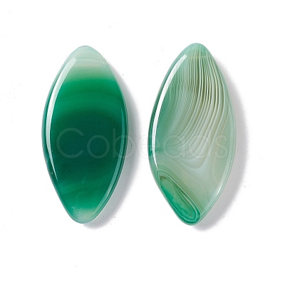 Natural Green Onyx Agate Pendants G-B030-10B-1