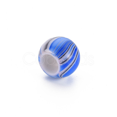 Opaque Acrylic European Beads MACR-S308-07B-1