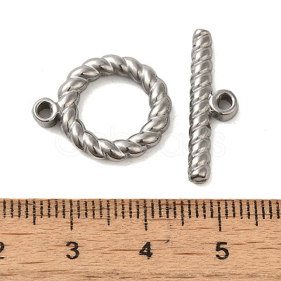 Non-Tarnish 304 Stainless Steel Toggle Clasps STAS-Q324-06P-1