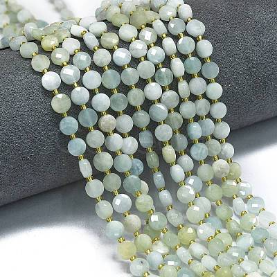 Natural Aquamarine Beads Strands G-K389-B54-01-1