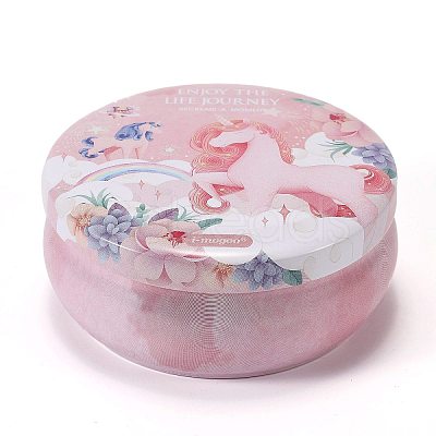 Pink Unicorn Printed Tinplate Candles DIY-P009-A08-1