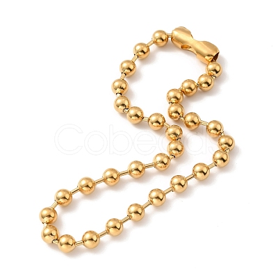 PVD Vacuum Plating 304 Stainless Steel Ball Chain Necklace & Bracelet Set STAS-D181-01G-02B-1