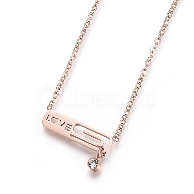 304 Stainless Steel Pendant Necklaces NJEW-P240-09-1