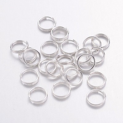 Silver Color Plated Iron Split Rings X-JRDS7mm-1