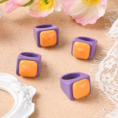 Acrylic Finger Rings RJEW-P022-C01-1