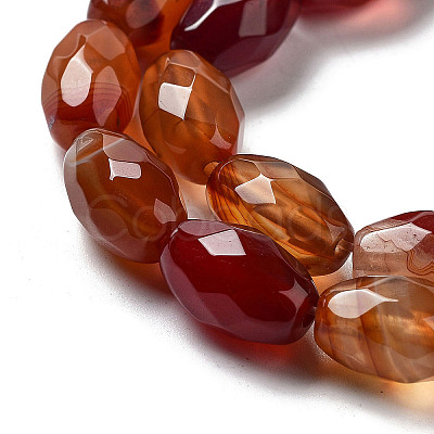 Natural Red Agate Beads Strands G-P520-C21-01-1