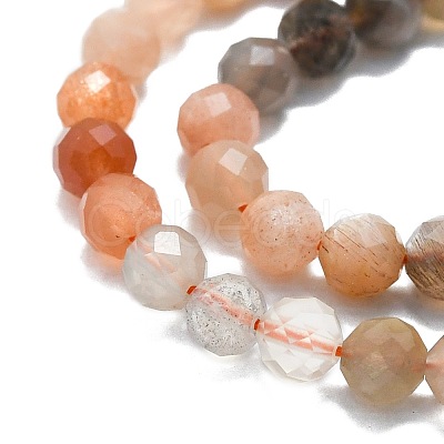 Natural Multi-Moonstone Beads Strands G-P457-A03-24-1