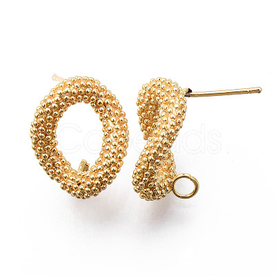 Brass Stud Earrings Findings KK-R116-012-NF-1