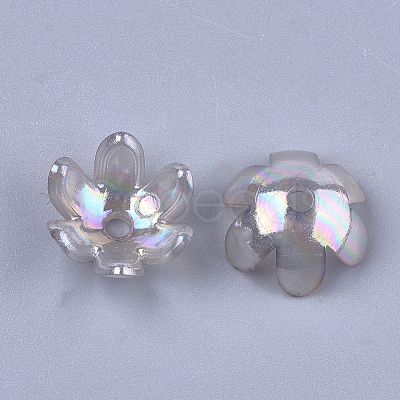 Transparent Acrylic Bead Caps X-TACR-T007-07-1