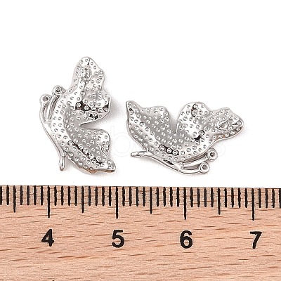 Brass with Cubic Zirconia Stud Earrings Findings KK-B087-09P-1