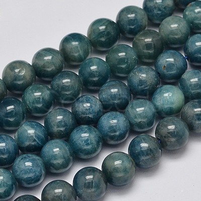 Round Natural Apatite Beads Strands G-K068-01-8mm-1