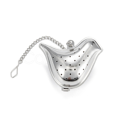 Tarnish Resistant Chick Shape Tea Infuser AJEW-P091-02P-1