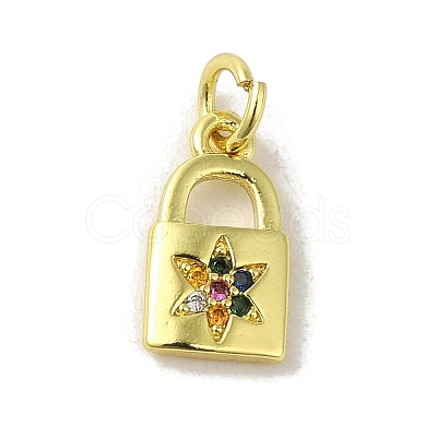 Brass Micro Pave Cubic Zirconia Charms KK-M283-28C-02-1