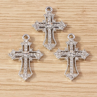 Alloy Rhinestone Pendants PW-WG6DB2D-02-1