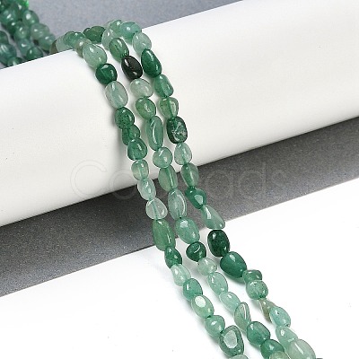 Natural Green Aventurine Beads Strands G-P497-01B-20-1