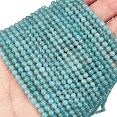 Natural Amazonite Beads Strands G-M438-A07-01-1