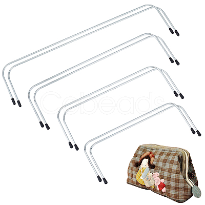 PandaHall Elite 8Pcs 4 Styles Iron Purse Frames DIY-PH0013-92-1