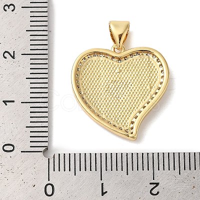 Brass Micro Pave Cubic Zirconia Pendants KK-K385-58G-1