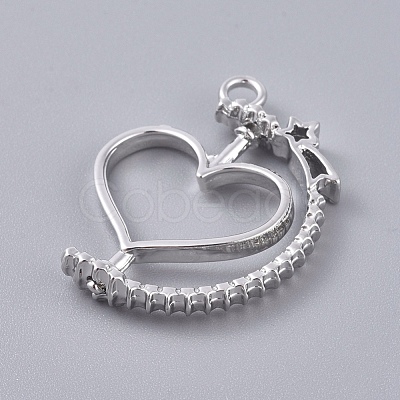 Alloy Open Back Bezel Pendants PALLOY-WH0067-91P-1