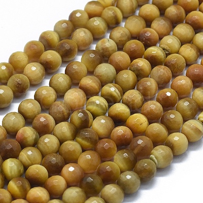 Natural Gold Tiger Eye Beads Strands G-D0013-70B-1