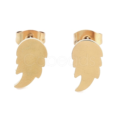 PVD Vacuum Plating 304 Stainless Steel Stud Earrings for Women EJEW-A048-06G-1