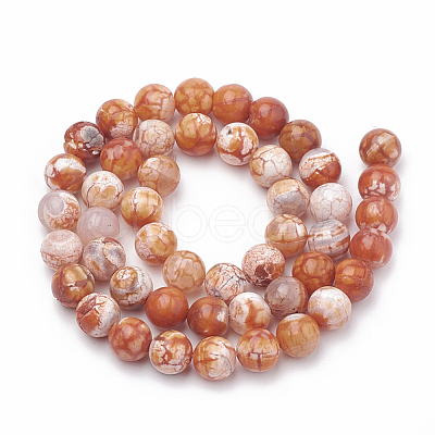 Dyed Natural Crackle Agate Beads Strands G-T100-03F-1