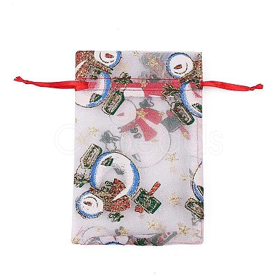 Organza Printed Gift Bags with Drawstring PW-WG00D7C-17-1