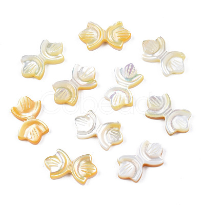 Natural Yellow Shell Beads SSHEL-S258-105B-1