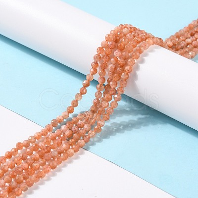 Natural Sunstone Beads Strands G-K315-B02-AA-1