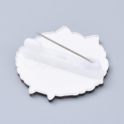 Acrylic Safety Brooches JEWB-D006-A07-1