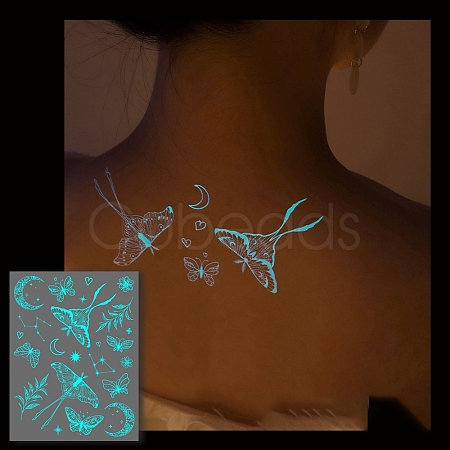 Luminous Removable Temporary Water Proof Tattoos Paper Stickers PW-WG10232-08-1