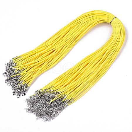 Waxed Cotton Cord Necklace Making MAK-S032-1.5mm-B18-1