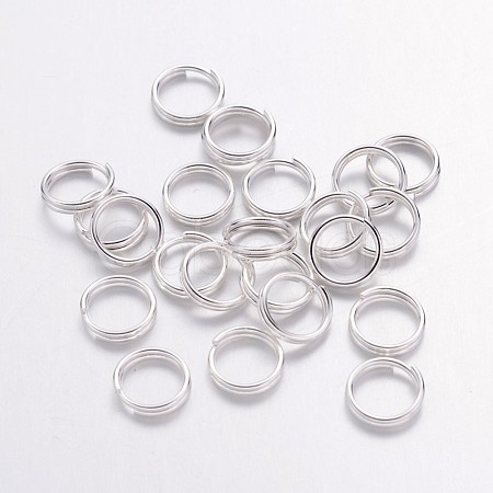 Silver Color Plated Iron Split Rings X-JRDS7mm-1