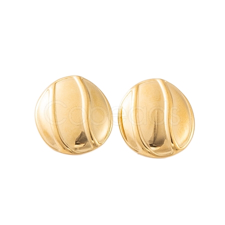 Ion Plating(IP) 304 Stainless Steel Stud Earrings for Women EJEW-P279-54G-1