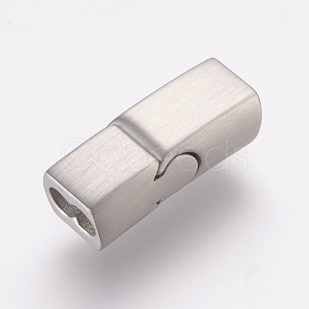 304 Stainless Steel Magnetic Clasps with Glue-in Ends X-STAS-K145-31P-1